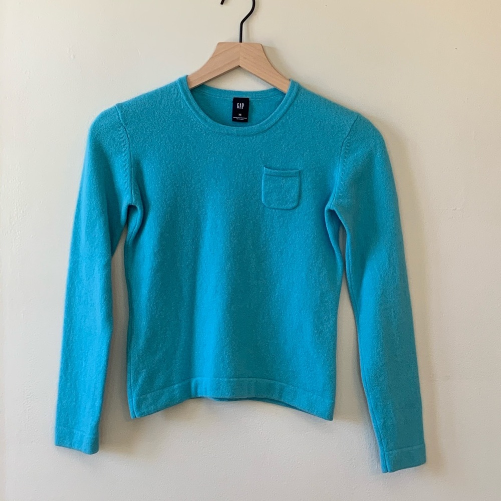 Gap Aquamarine Blue Wool Sweater